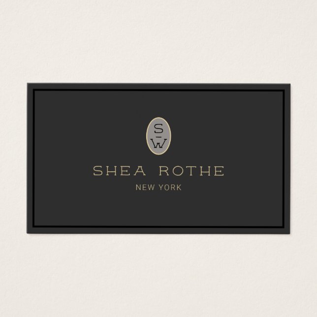 Professional Vintage Monogram Elegant Black (Front)