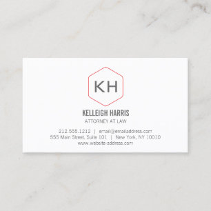 Professional Vintage Monogram Logo for Attorneys Business Card