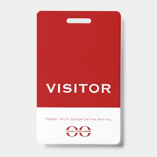 Professional Visitor Badge Logo ID Badge (Front)
