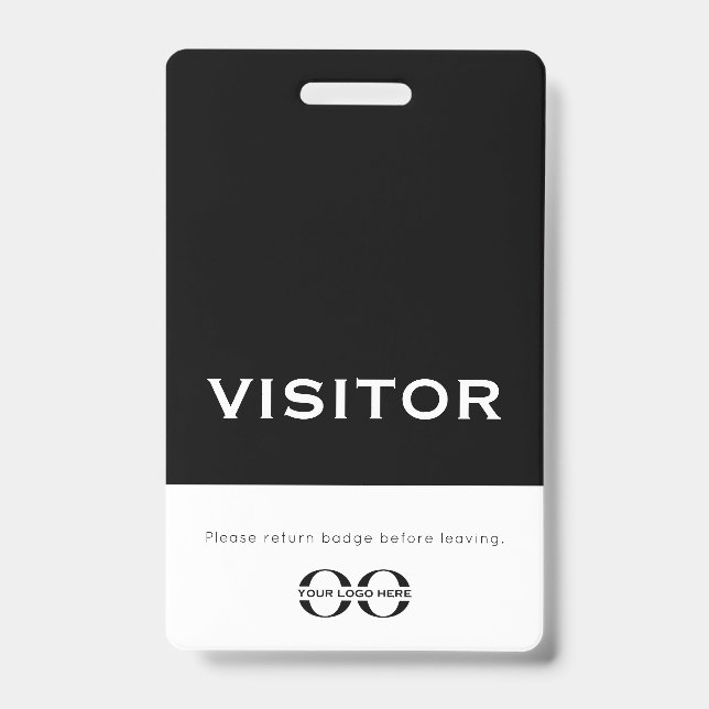 Professional Visitor Badge Logo ID Badge (Front)
