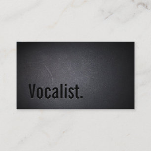 Professional Vocalist Minimalist Black Business Card