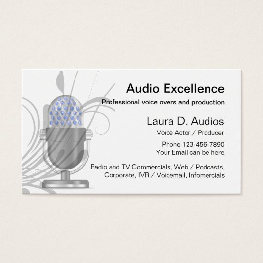 Professional Voice Actor Business Cards