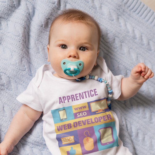 Professional Web Developer Iconic Design Baby Bodysuit (Creator Uploaded)