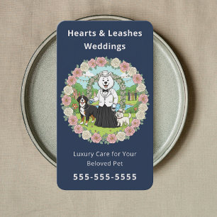 Professional Wedding Dog Handler Wedding Pet Care Business Card