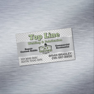 Professional Welding and Fabrication Service Magnetic Business Card