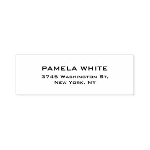 Professional White Background Simple Plain Elegant Self-inking Stamp
