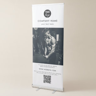 Professional White Business Promotional Photo Retractable Banner