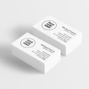 Professional White Custom Business Logo QR Code Business Card
