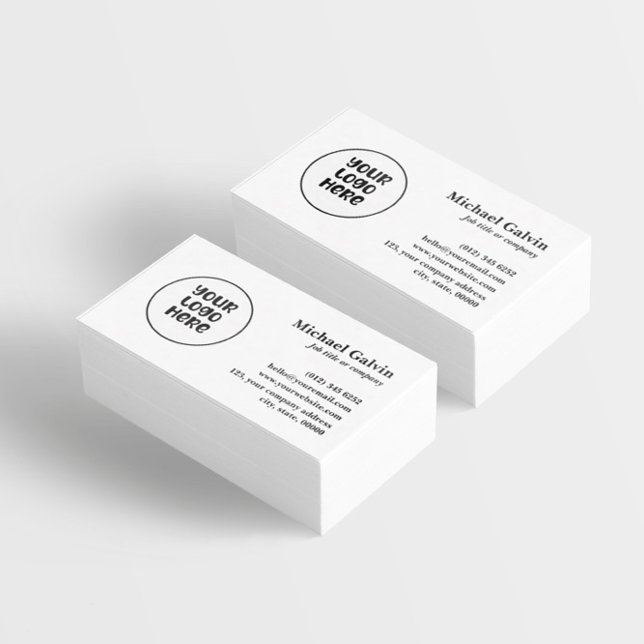 Professional White Custom Business Logo QR Code  Card (Creator Uploaded)