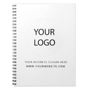 Professional white  Custom Company Logo Business  Notebook