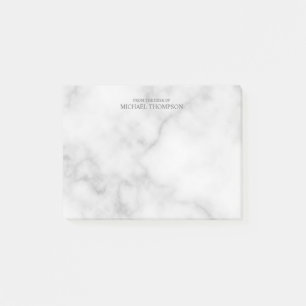 Professional White Marble Post-it Notes