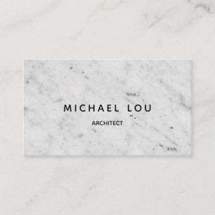 Professional White Marnle Modern Minimal Business Card