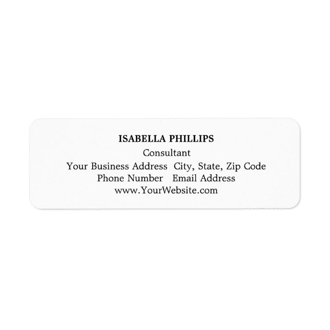Professional White Minimalist Plain Creative (Front)