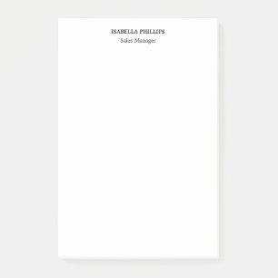 Professional White Minimalist Plain Creative Post-it Notes