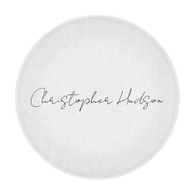 Professional White Plain Creative Chic Calligraphy Cutting Board (Front)