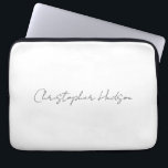 Professional White Plain Creative Chic Calligraphy Laptop Sleeve<br><div class="desc">Extreme minimalist design. I would recommend to family and friends. Very happy.</div>