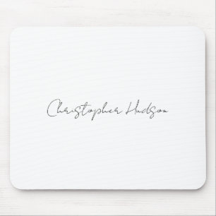 Professional White Plain Creative Chic Calligraphy Mouse Mat