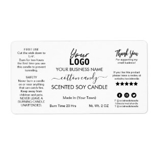 Professional White Scented Soy Candle