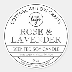Professional White Soy Candle Labels