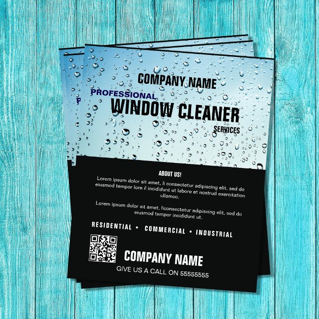 Professional WINDOW Clean Service Custom Business  Flyer (Creator Uploaded)