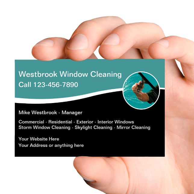 Professional Window Cleaning Service Business Card (Creator Uploaded)