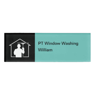 Professional Window Cleaning Staff Name Tags
