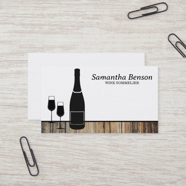 Professional Wine Stain Wine Glass Wine Sommelier  Business Card (Front/Back In Situ)