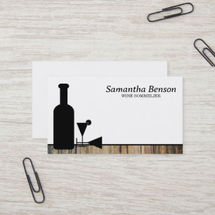 Professional Wine Stain Wine Glass Wine Sommelier  Business Card
