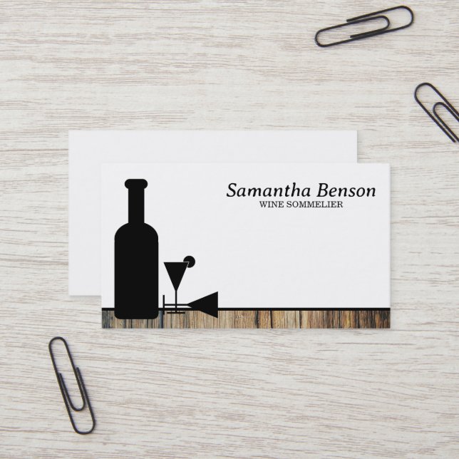 Professional Wine Stain Wine Glass Wine Sommelier  Business Card (Front/Back In Situ)