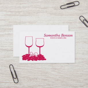 Professional Wine Stain Wine Glass Wine Sommelier  Business Card