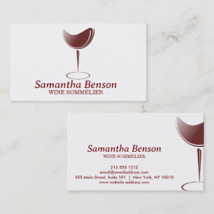 Professional Wine Stain Wine Glass Wine Sommelier  Business Card
