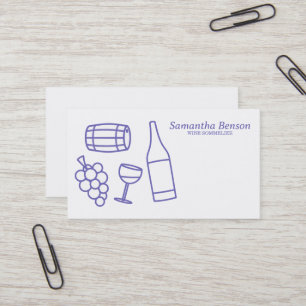 Professional Wine Stain Wine Glass Wine Sommelier  Business Card