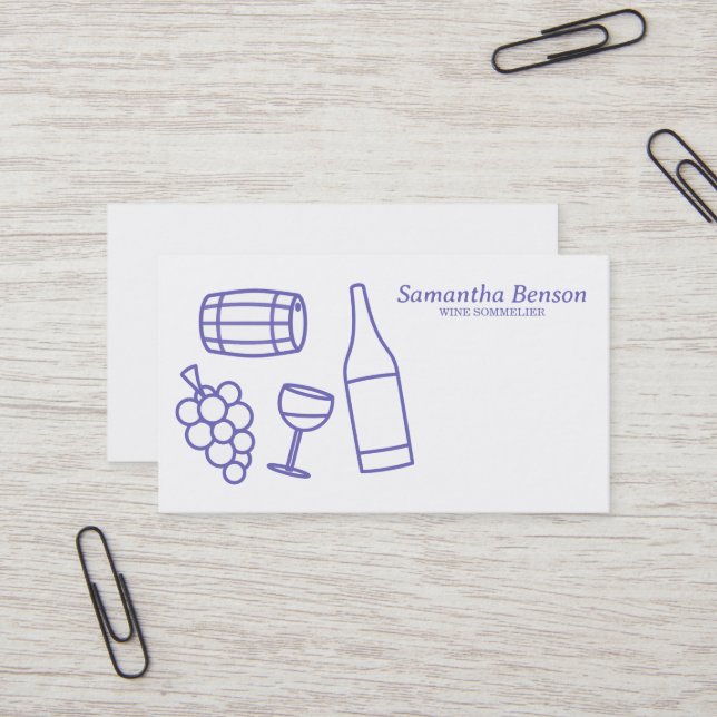 Professional Wine Stain Wine Glass Wine Sommelier  Business Card (Front/Back In Situ)