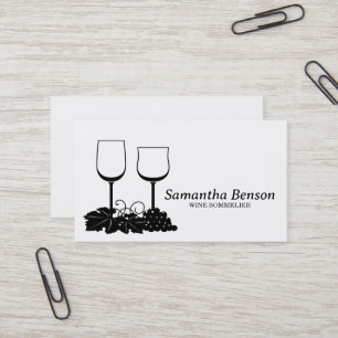 Professional Wine Stain Wine Glass Wine Sommelier  Business Card