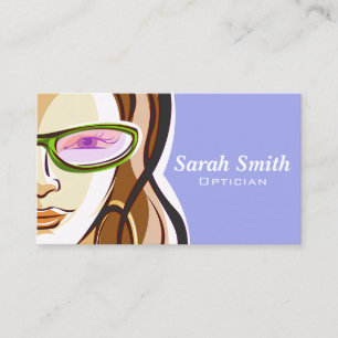Professional Woman Optician Business Card