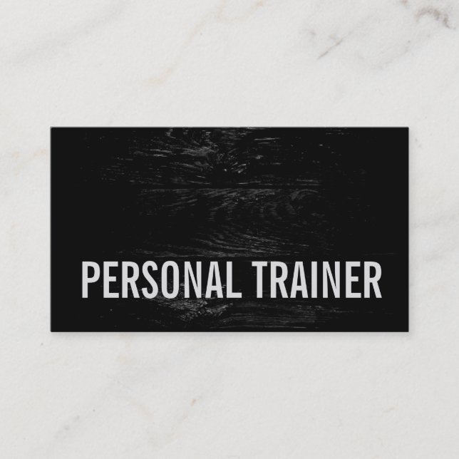 Professional Wood Effect Fitness Business Card (Front)