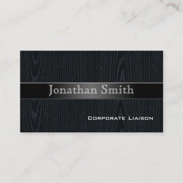 Professional Wood Grain Business Cards (Front)