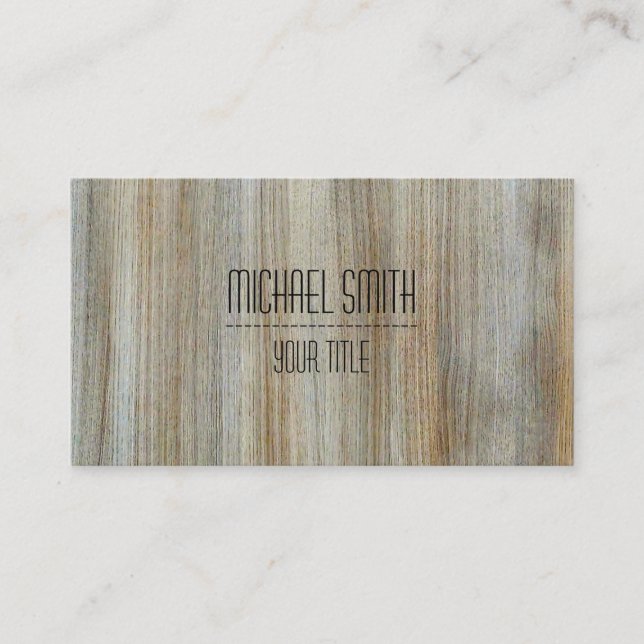 Professional Wood Grain Look #15 Business Card (Front)