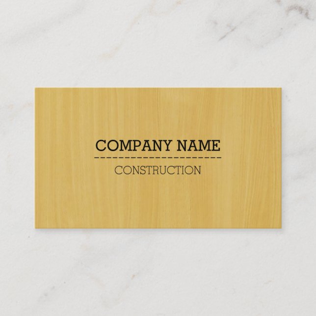 Professional Wood Grain Look #3 Business Card (Front)