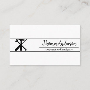 Professional Wood Grain Rustic Carpentry Business Card