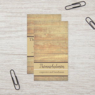 Professional Wood Grain weathered wood minimalist Business Card