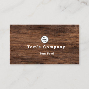 Professional wood Logo Design Business Card