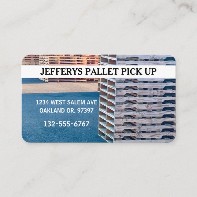 Professional Wood Pallet Business Card (Front)