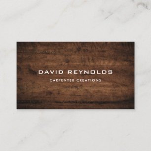 Professional Wooden Carpentry Construction  Business Card