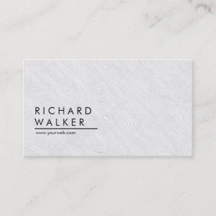 Professional Wooden Minimal Plain White Elegant Business Card