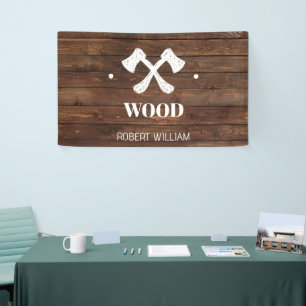 Professional Woodworker Dark Wood Carpenter Cust Banner