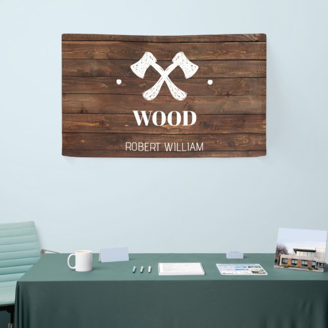 Professional Woodworker | Dark Wood Carpenter Cust Banner (Tradeshow)