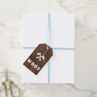 Professional Woodworker | Dark Wood Carpenter Cust Gift Tags