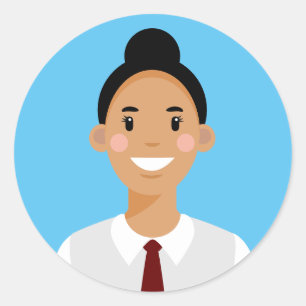 Professional Worker Avatar Classic Round Sticker