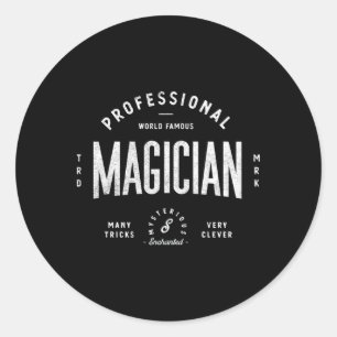Professional World Famous Magician Classic Round Sticker
